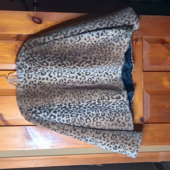 STUDIO 1886*  faux fur leopard print size 1x long sleeve zip front satin lined - Picture 13 of 13